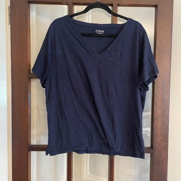 Bundle of J.Crew Vintage Jersey V-Neck T-Shirts in Navy and Gray, Size XXL - Picture 5 of 9
